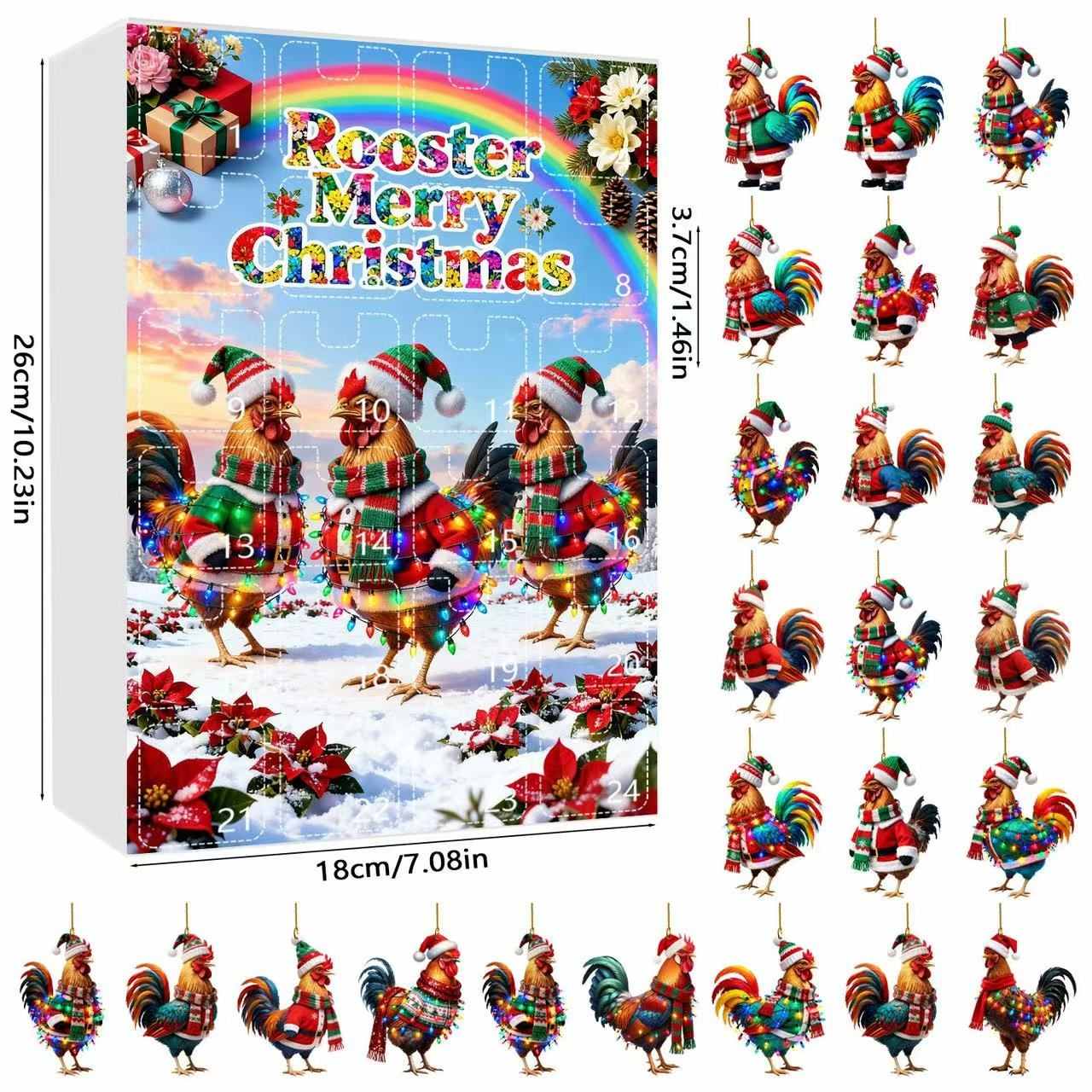 Rooster Christmas Advent Calendar
