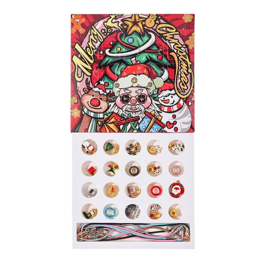Santa Claus DIY Bracelet Advent Calendar - Christmas Jewelry Making Kit