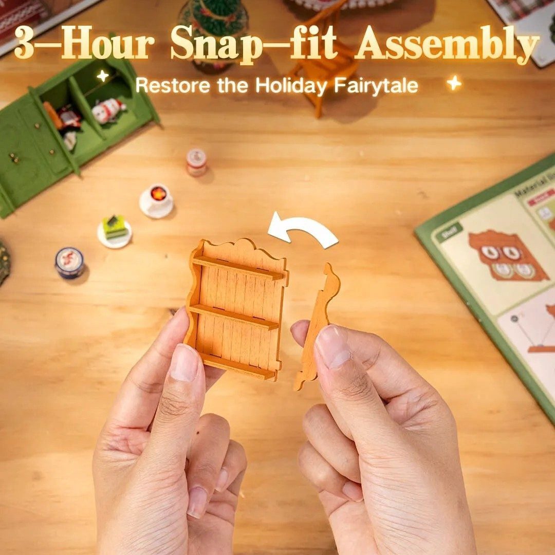 Santa's Toy Shop: Wall-Mounted 3D Wooden Puzzle Frame