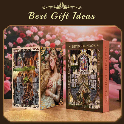 DIY book nook kit with Sleeping Beauty design