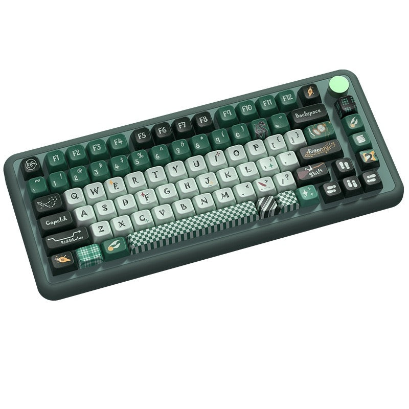 Mechanical keyboard with a retro design Inspired by Slytherin in Harry Potter
