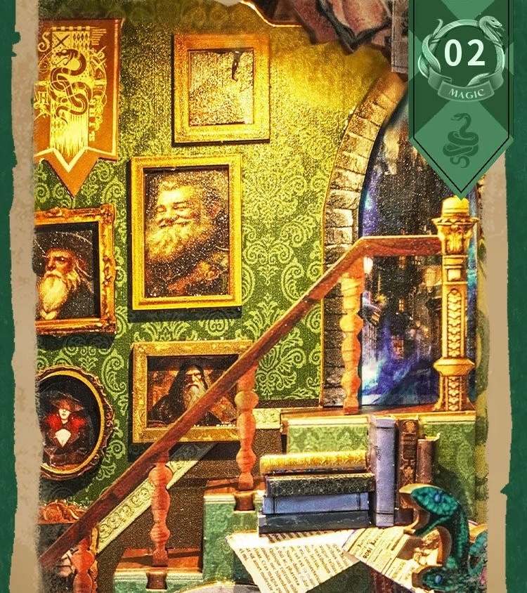 image displaying the 2nd miniature scene details of Snake House DIY Book Nook