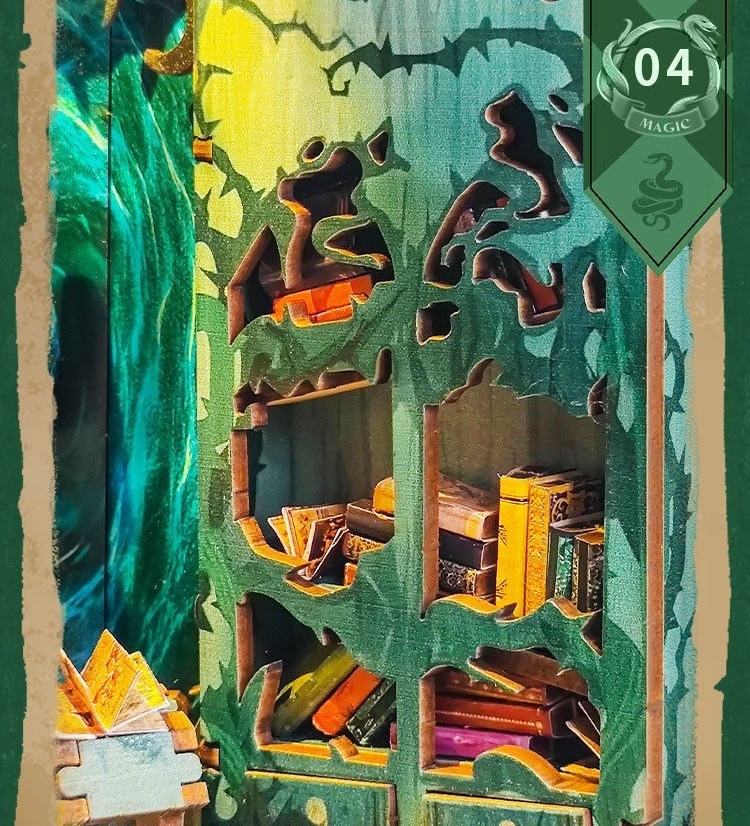 image displaying the 4th miniature scene details of Snake House DIY Book Nook