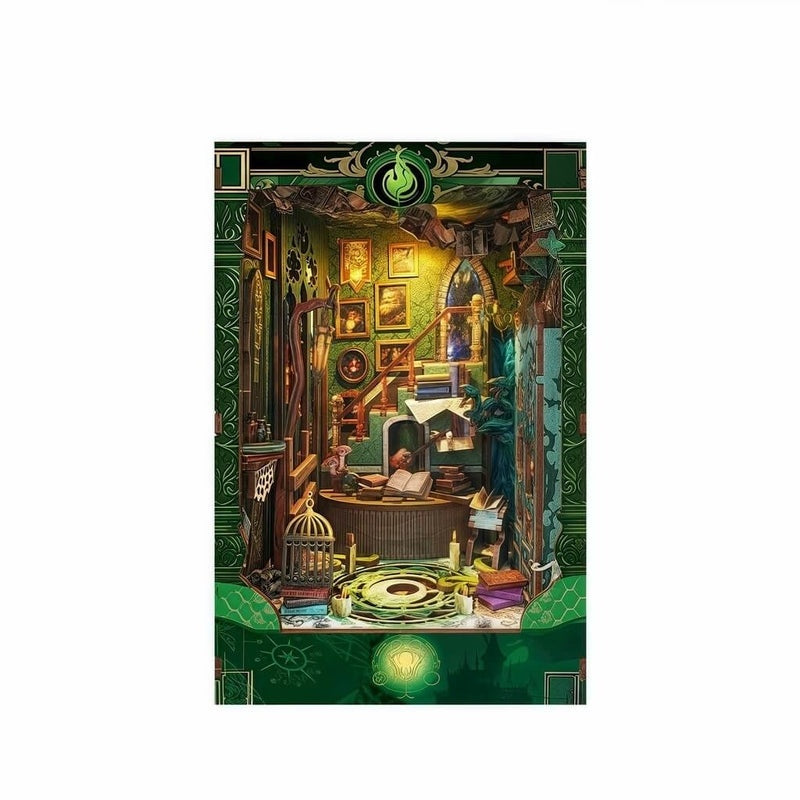 image displaying the overall design of Snake House DIY Book Nook in white background