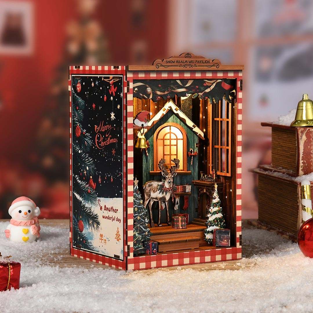 Santa’s Christmas Cottage DIY Book Nook Kit