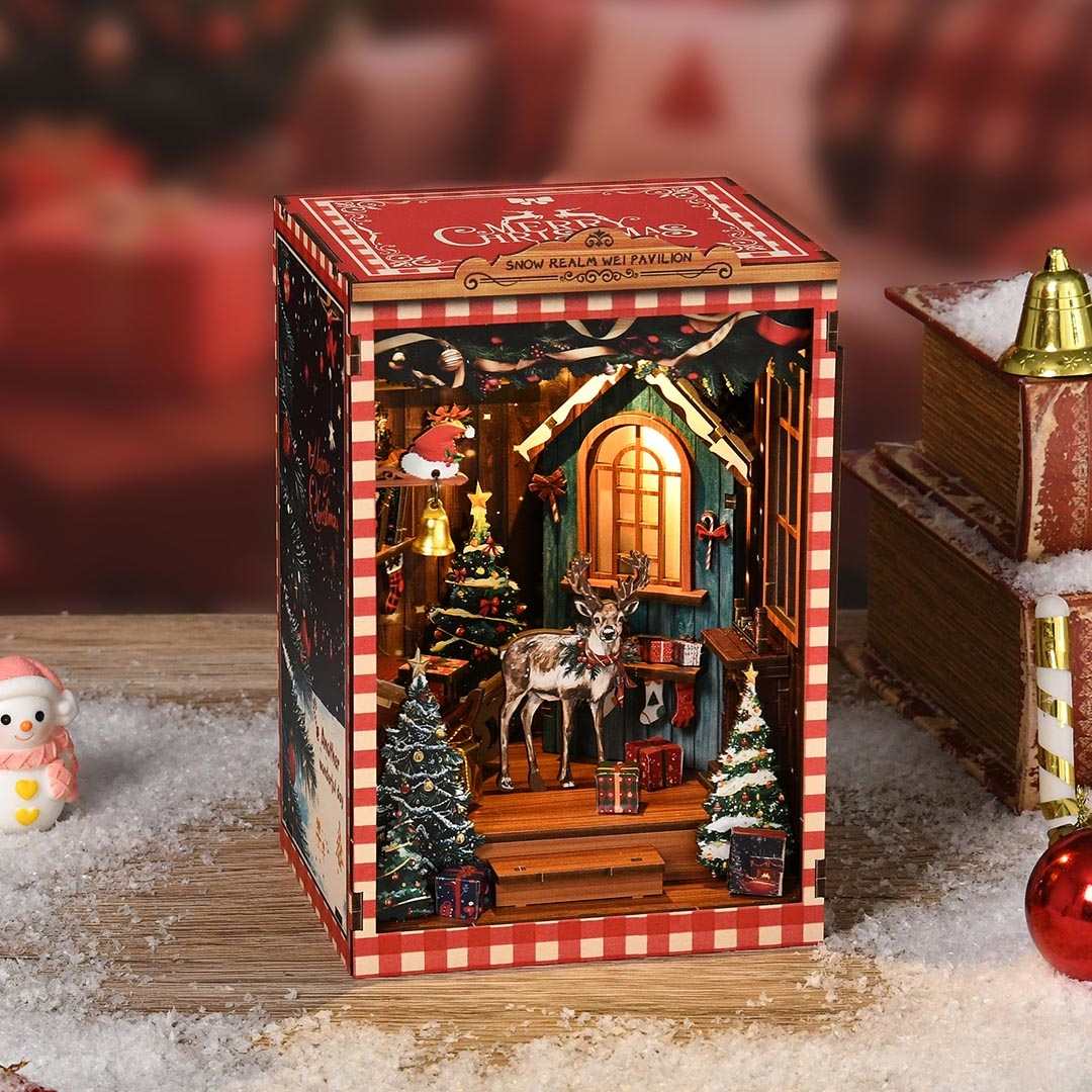 Santa’s Christmas Cottage DIY Book Nook Kit