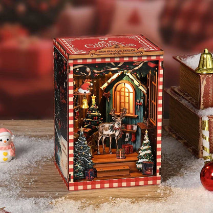 Santa’s Christmas Cottage DIY Book Nook Kit