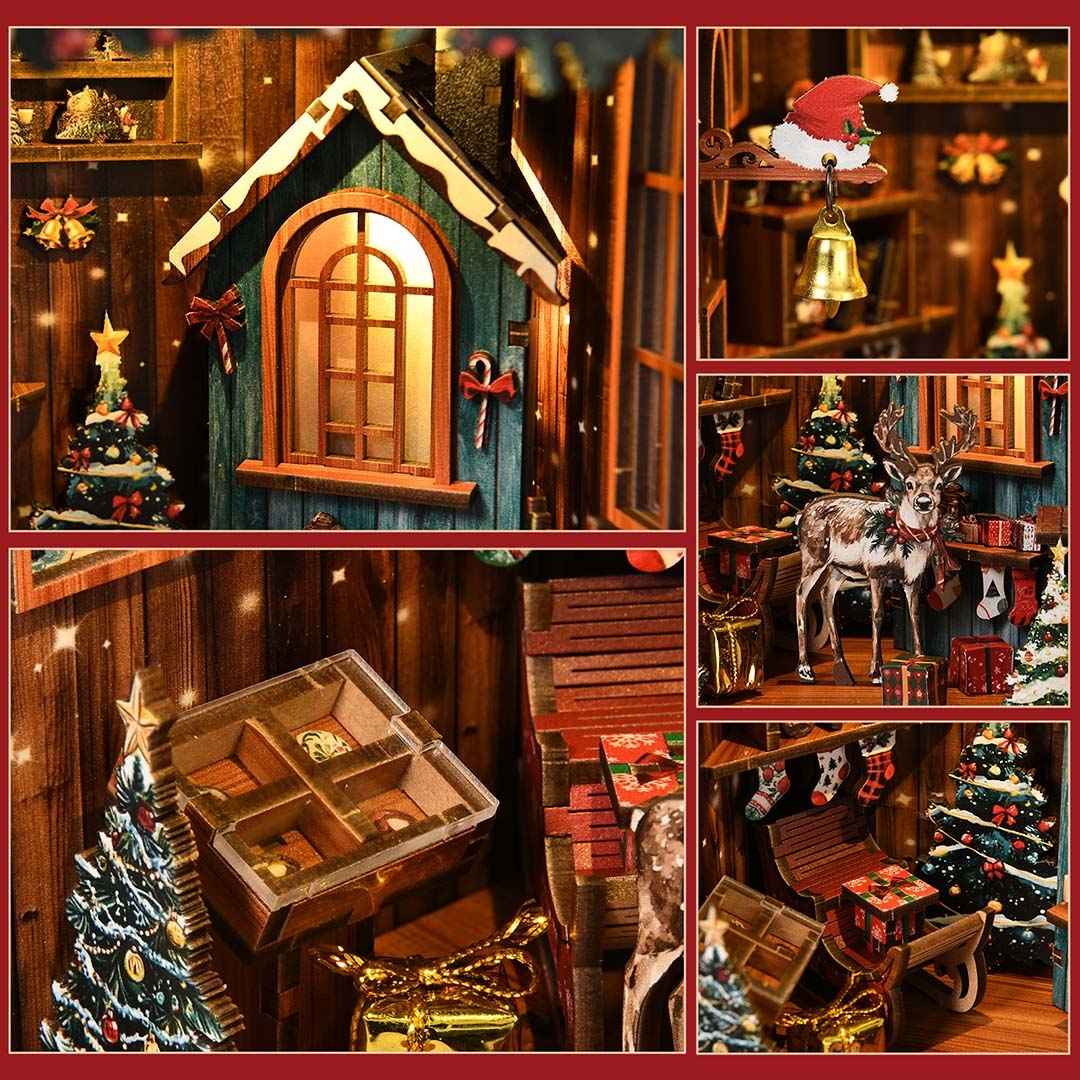 Santa’s Christmas Cottage DIY Book Nook Kit