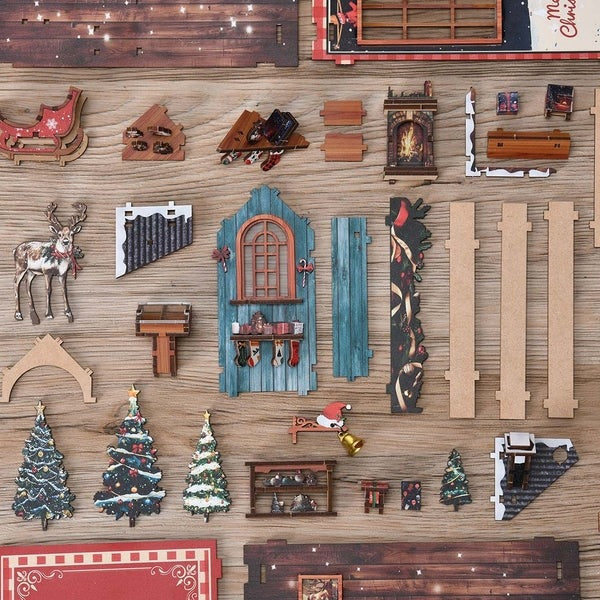 Santa’s Christmas Cottage DIY Book Nook Kit