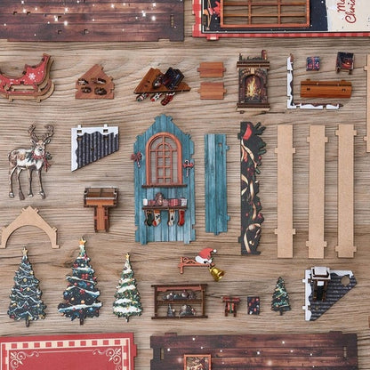 Santa’s Christmas Cottage DIY Book Nook Kit