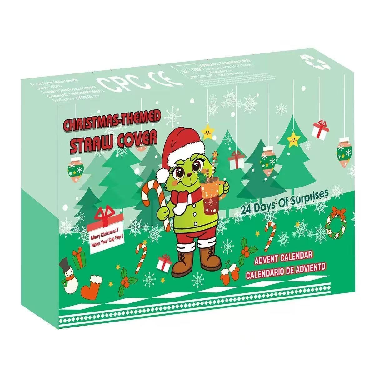 Straw Topper Christmas Countdown Calendar