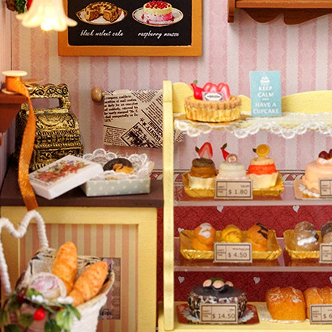 image displaying the cash counter and dessert cabinet in Sweet Berries Time DIY Dollhouse