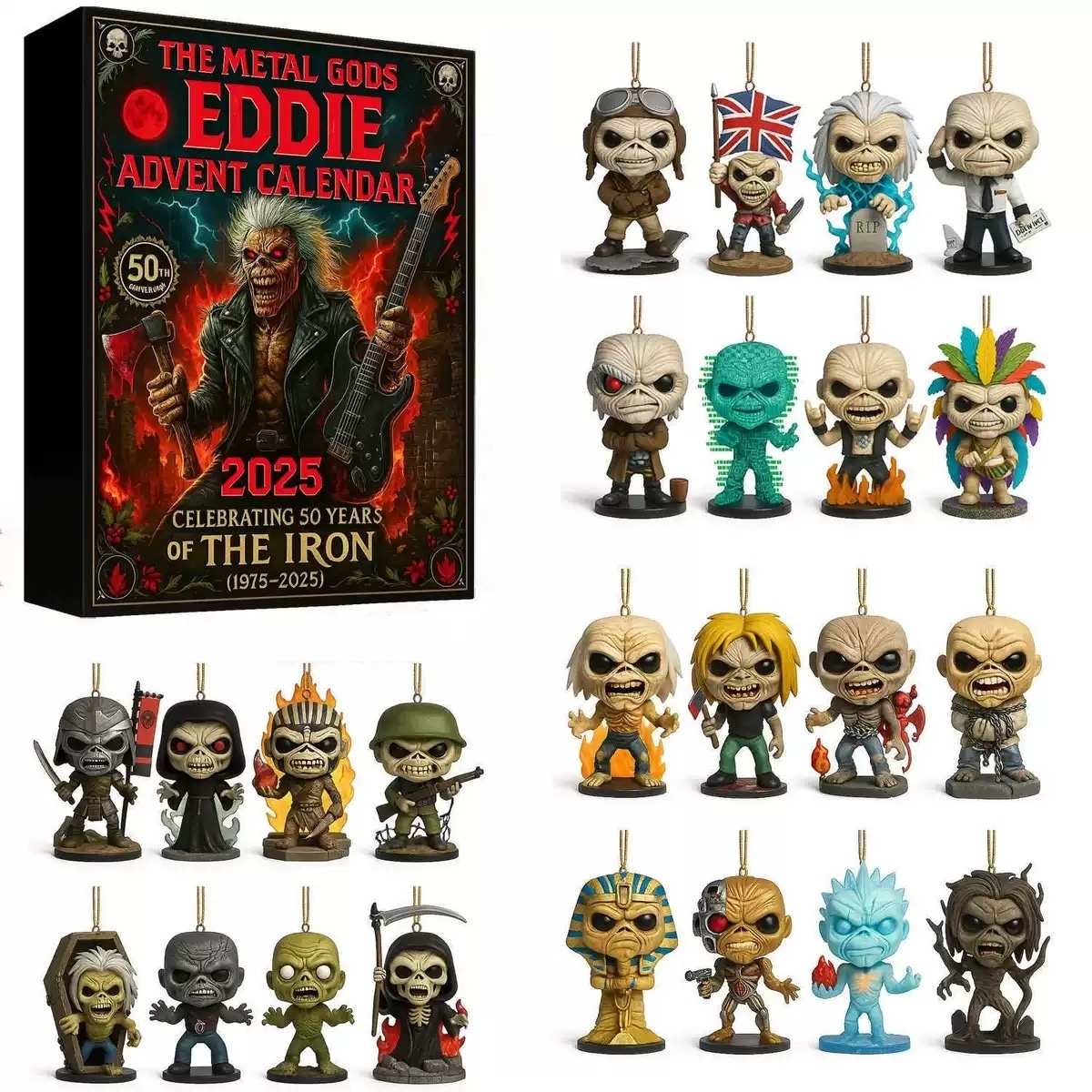 Metal God Eddie Advent Calendar with figurines