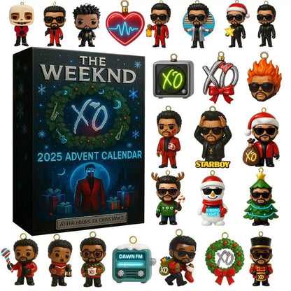 The Weeknd 2025 Advent Calendar with collectible figurines and decorations.