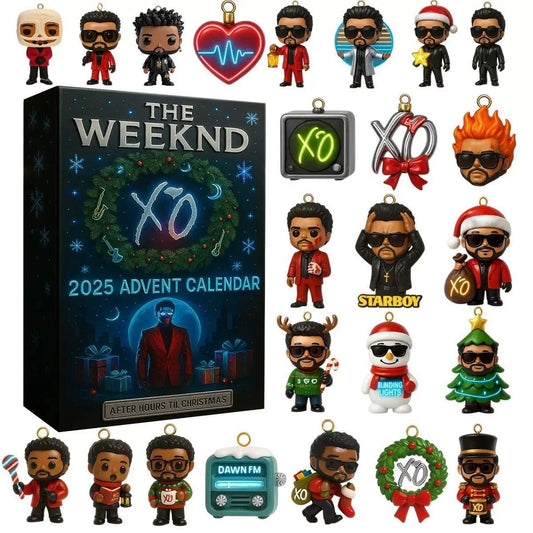 The Weeknd 2025 Advent Calendar with collectible figurines and decorations.