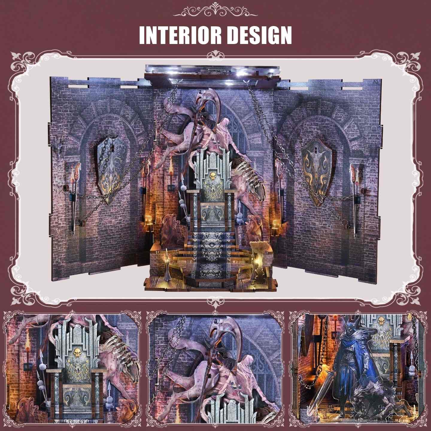 Throne of Bones DIY Book Nook Shelf Insert