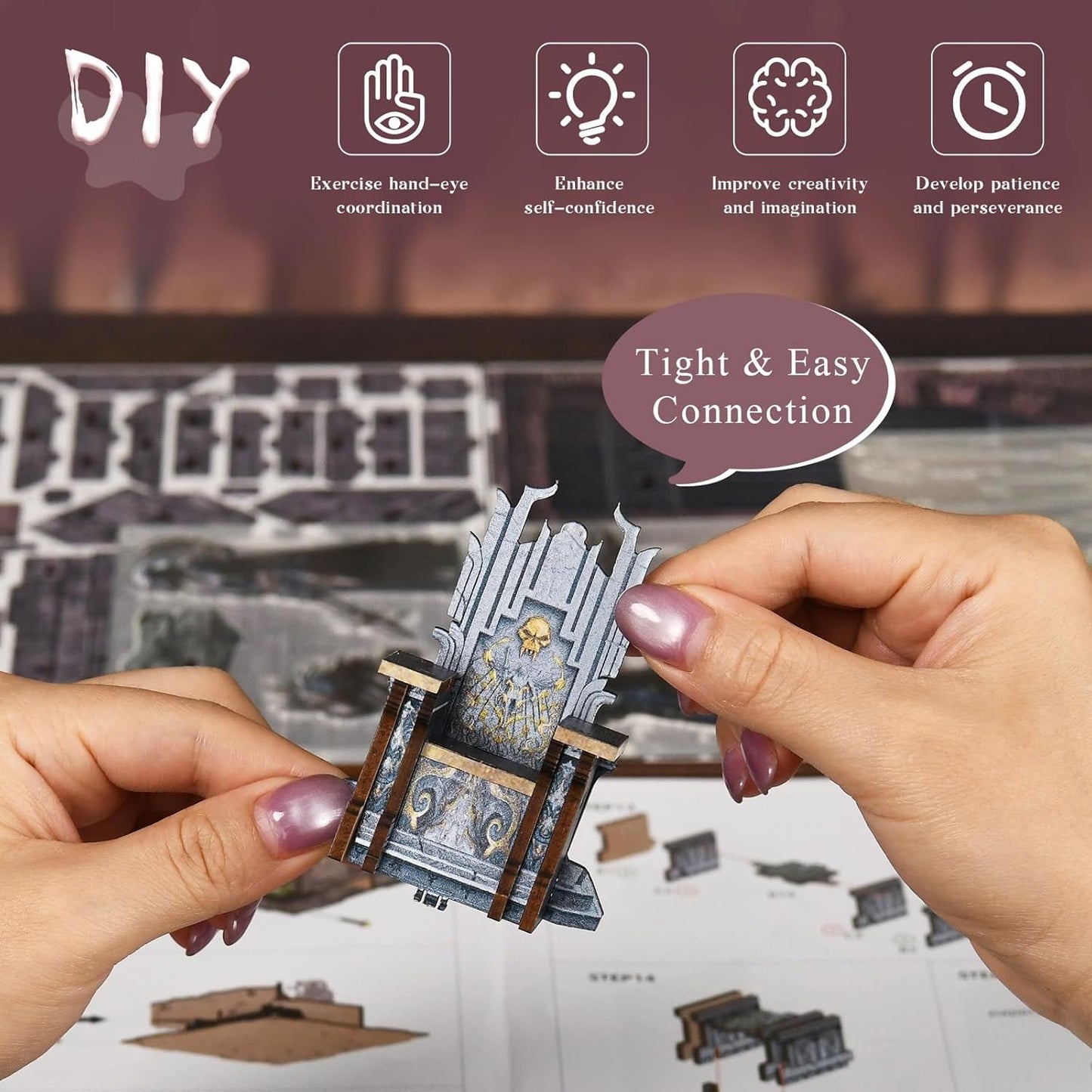 Throne of Bones DIY Book Nook Shelf Insert