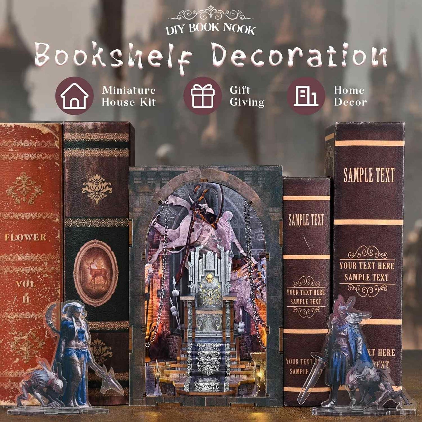 Throne of Bones DIY Book Nook Shelf Insert