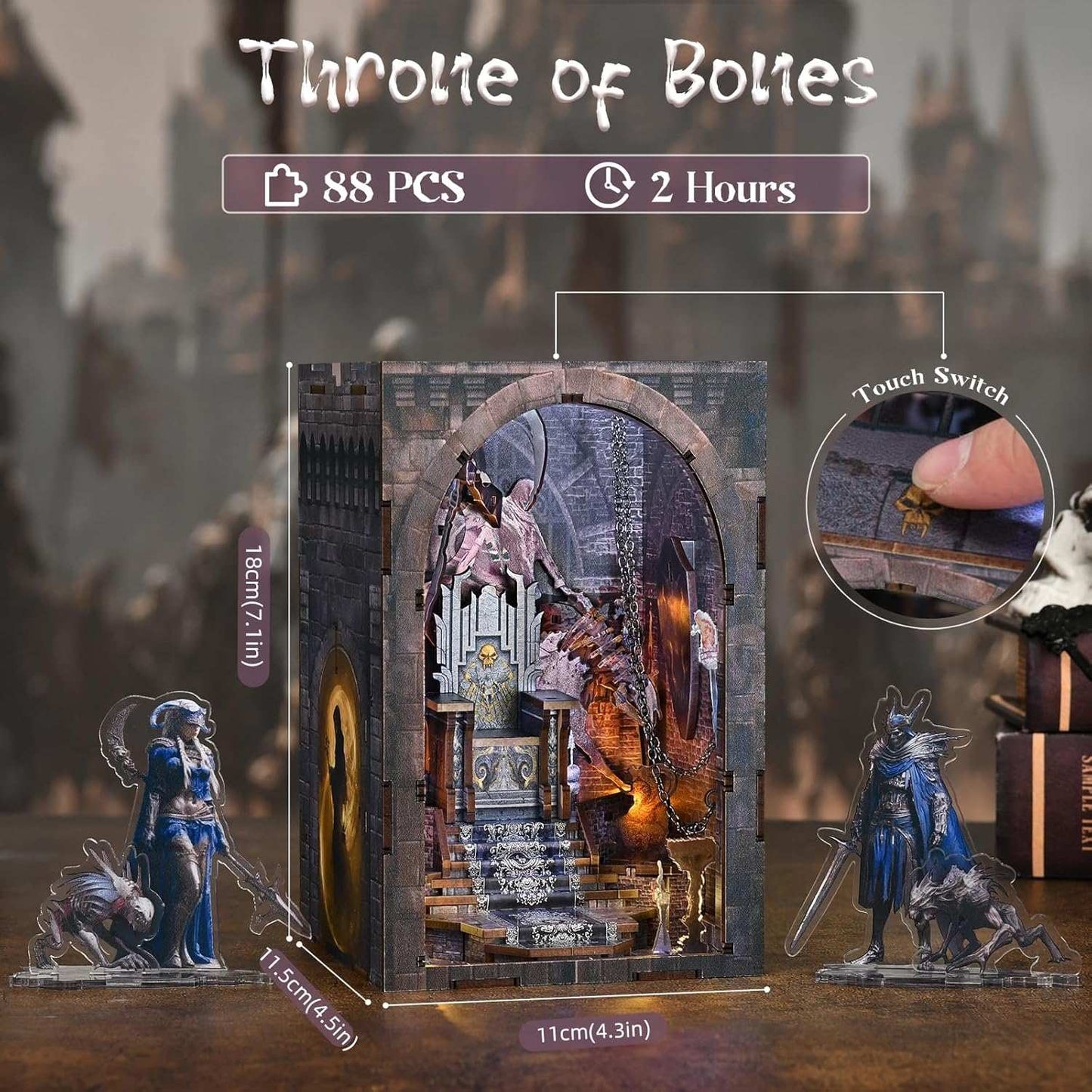 Throne of Bones DIY Book Nook Shelf Insert