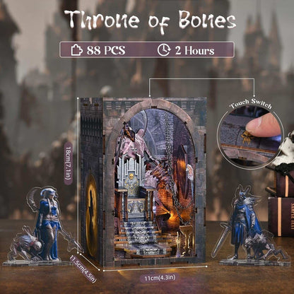 Throne of Bones DIY Book Nook Shelf Insert