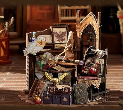 image displaying a semi-finished Time Magic DIY Miniature House Kit