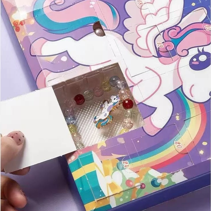 Unicorn Jewelry Set Advent Calendar Countdown Box