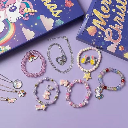 Unicorn Jewelry Set Advent Calendar Countdown Box