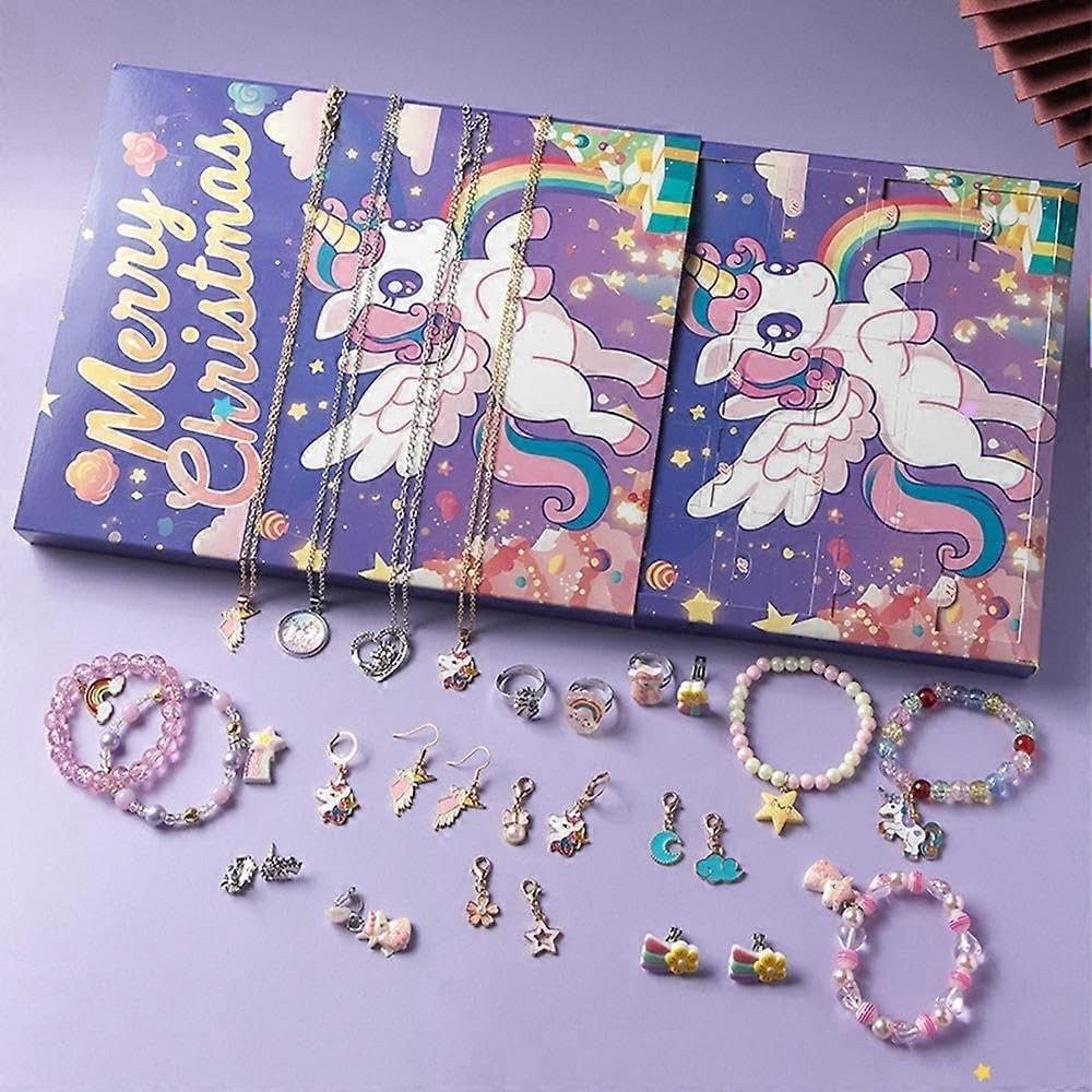 Unicorn Jewelry Set Advent Calendar Countdown Box