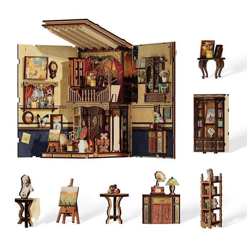image displaying the interior structure of Van Gogh Studio Book Nook