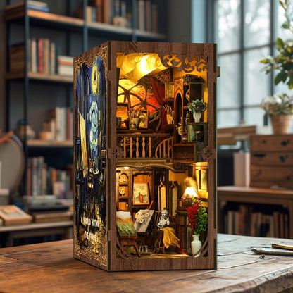 image displaying the Van Gogh Studio Book Nook on table
