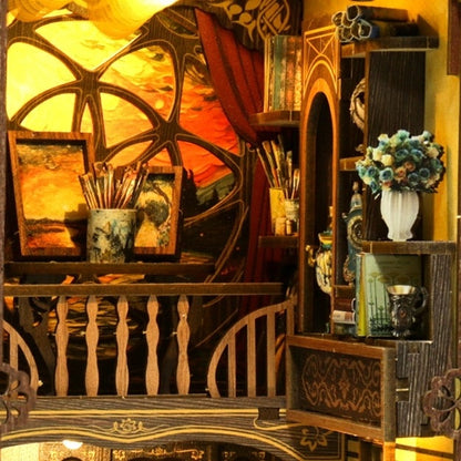 image displaying the attic of Van Gogh Studio Book Nook