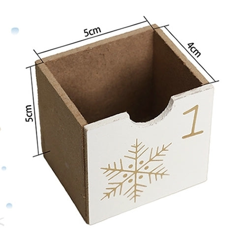 White Wooden Christmas Advent Calendar with 25 Drawers