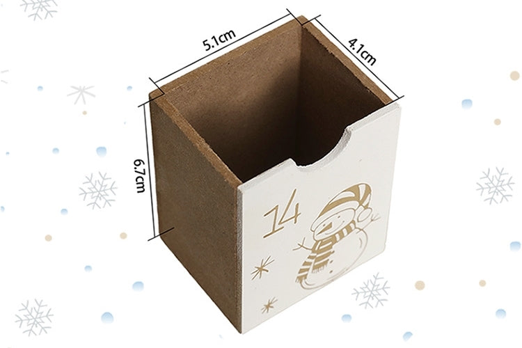 White Wooden Christmas Advent Calendar with 25 Drawers