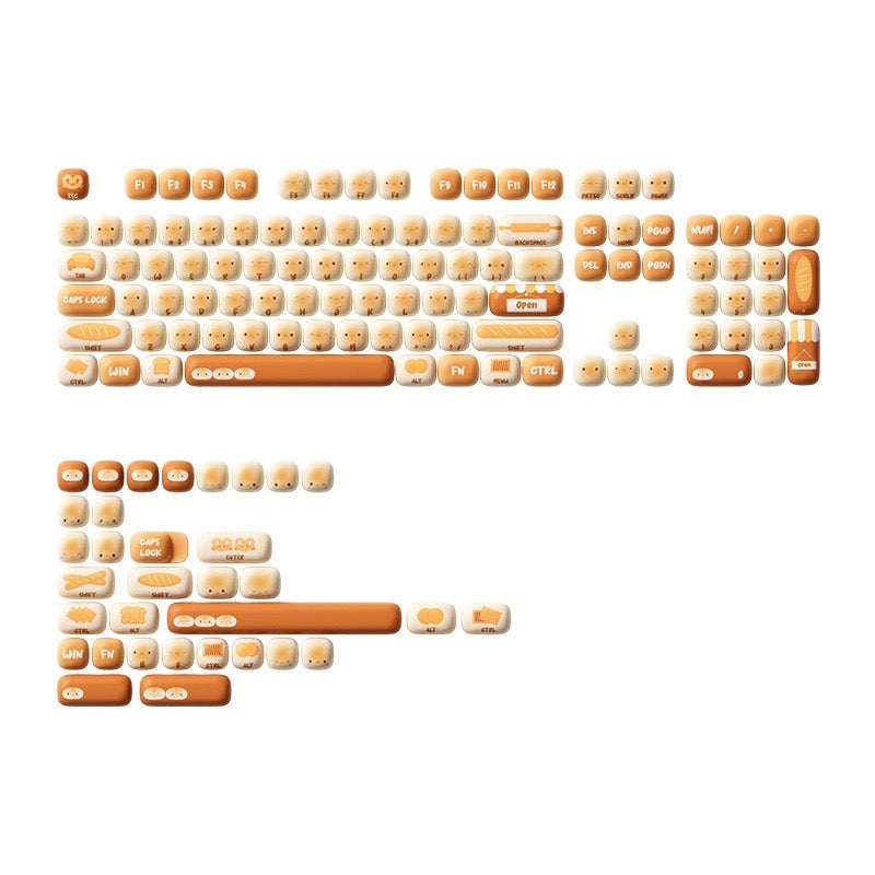 Keyboard with a unique design keycaps on a white background