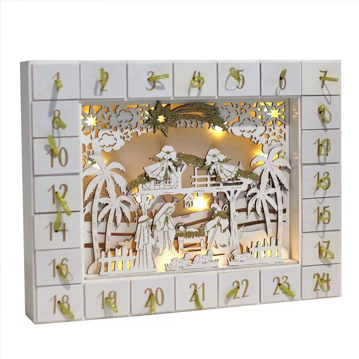 Wooden Nativity Advent Calendar