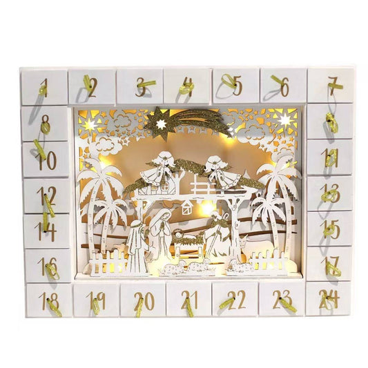 Wooden Nativity Advent Calendar