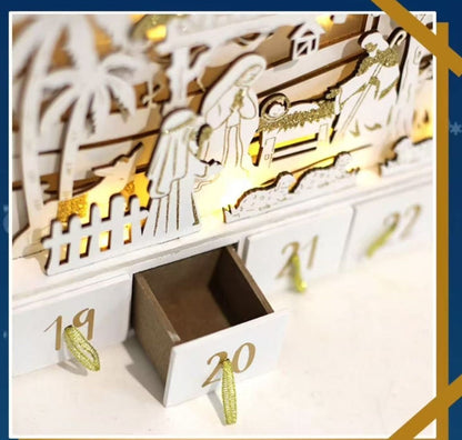 Wooden Nativity Advent Calendar