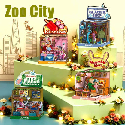 Zoo City 3D Wooden Puzzle | Zootopia Inspired Miniature