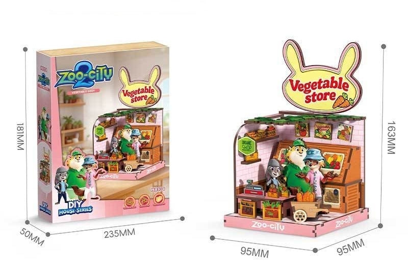 Zoo City 3D Wooden Puzzle | Zootopia Inspired Miniature