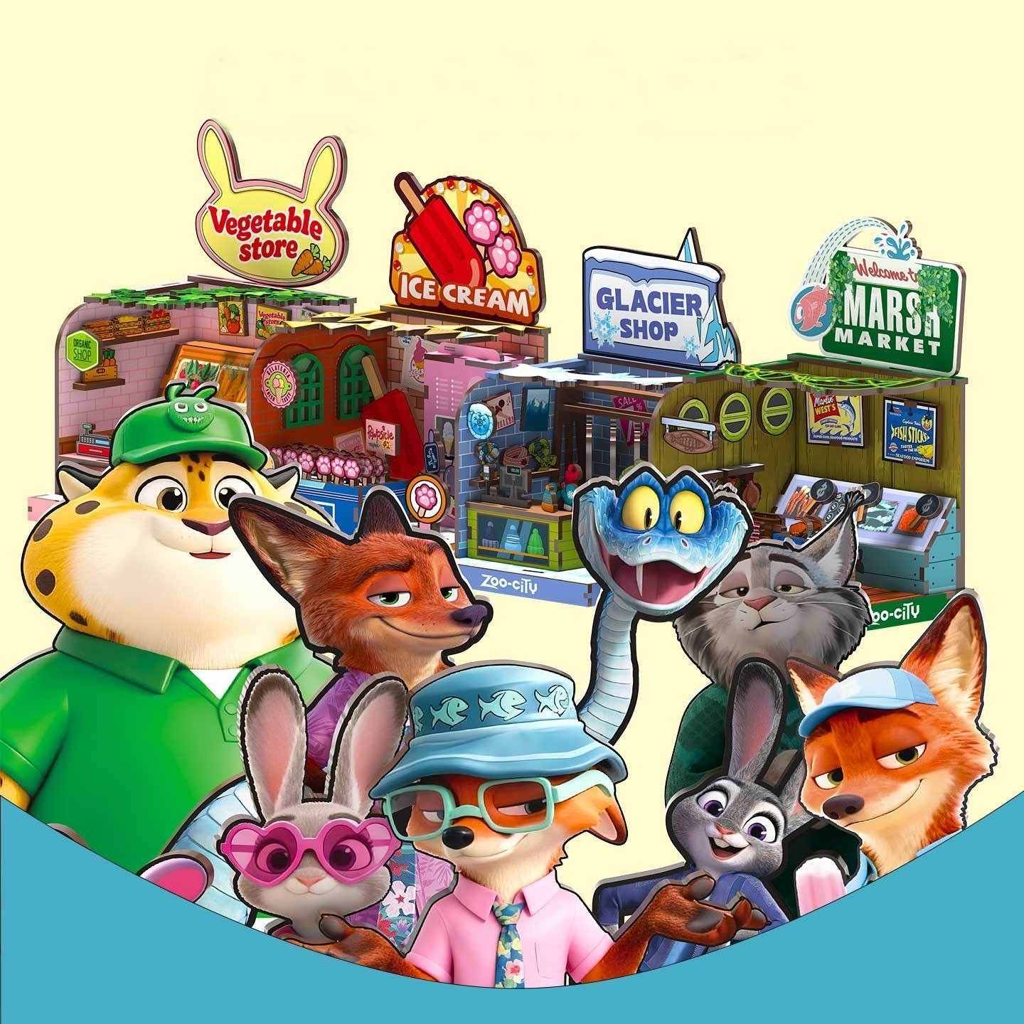 Zoo City 3D Wooden Puzzle | Zootopia Inspired Miniature