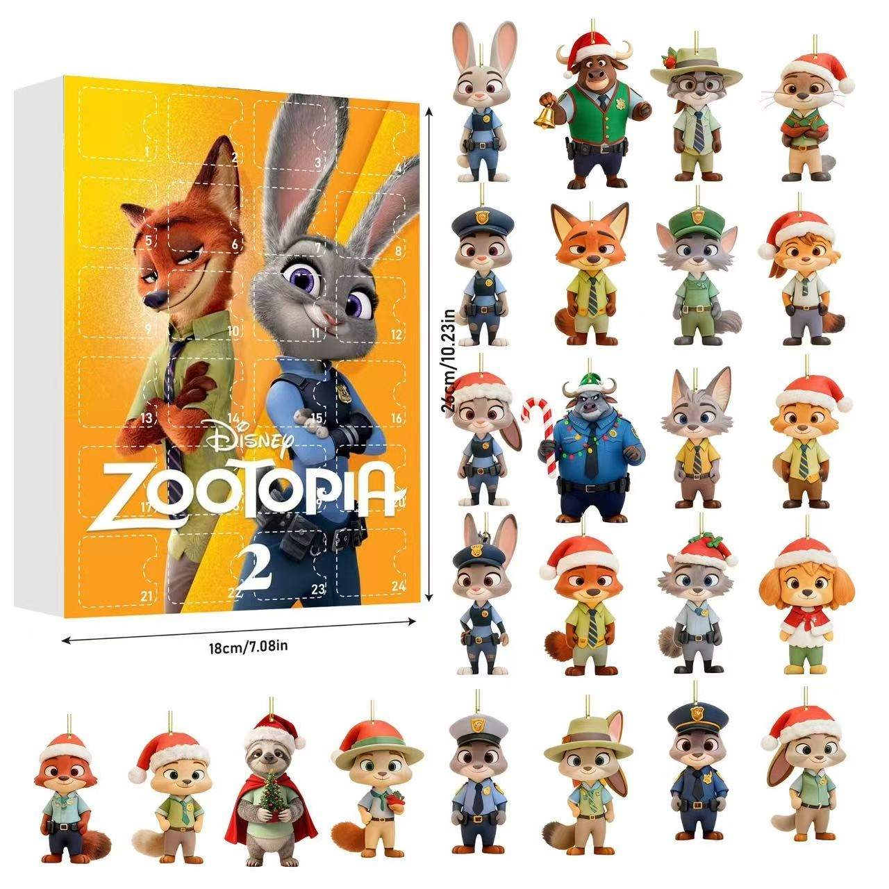 Zootopia Advent Calendar - 2D Flat Acrylic Collectibles