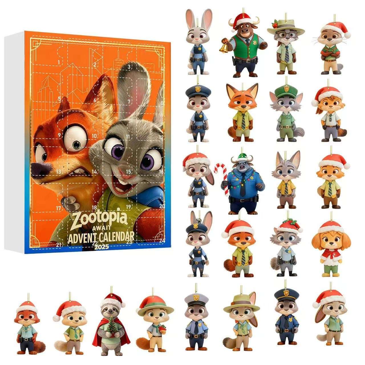 Zootopia Advent Calendar - 2D Flat Acrylic Collectibles