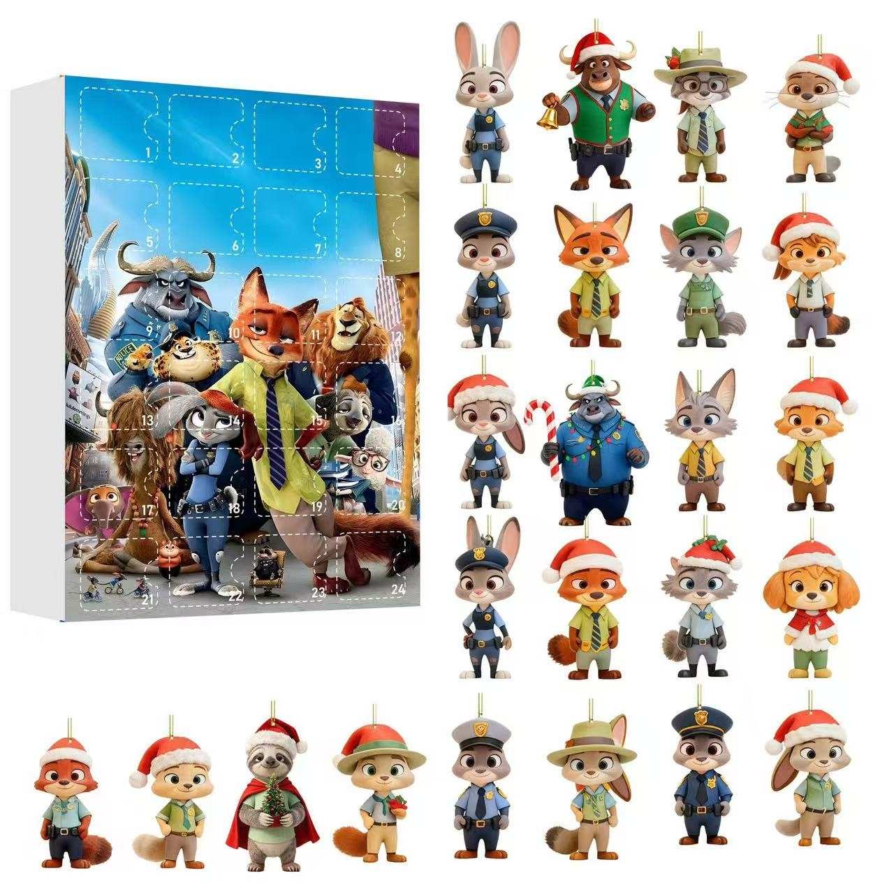 Zootopia Advent Calendar - 2D Flat Acrylic Collectibles