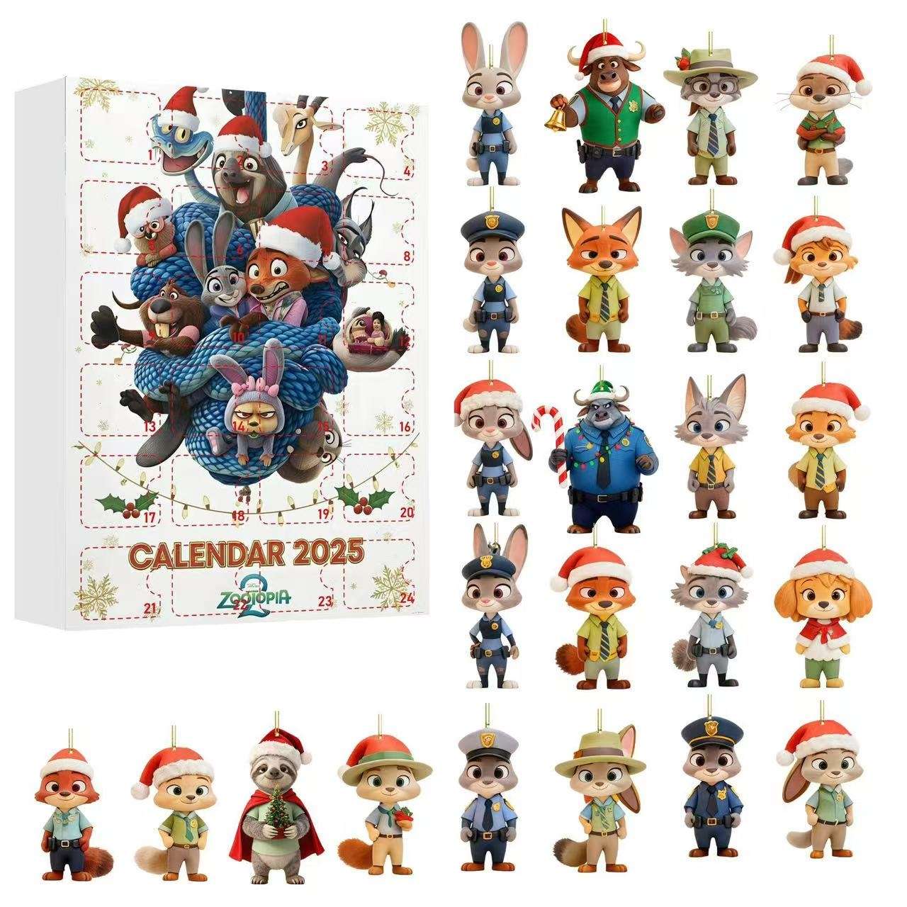 Zootopia Advent Calendar - 2D Flat Acrylic Collectibles