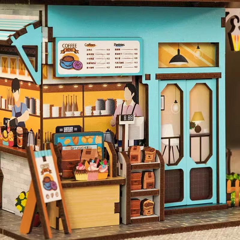 Seaside Cafe 3d wooden puzzles diy kit-detail