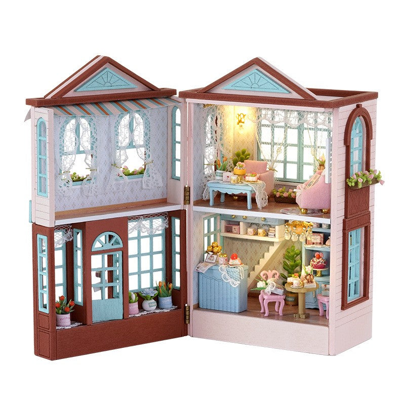 interior of Mini Dessert Shop DIY Miniature House Kit after door opening