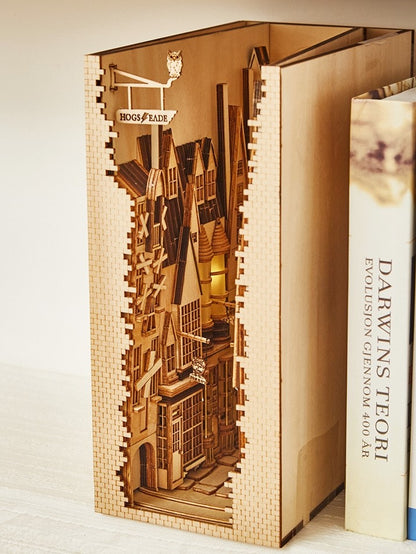 Hogsmeade Village Harry Potter Diagon Alley DIY Book Nook Kit - Bookshelf Insert Diorma - Miniature Crafts