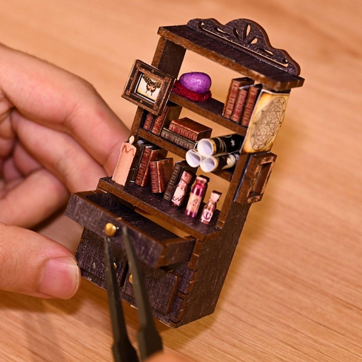 bookstore themed diy book nook kit for bookshelf insert diorama miniature crafts