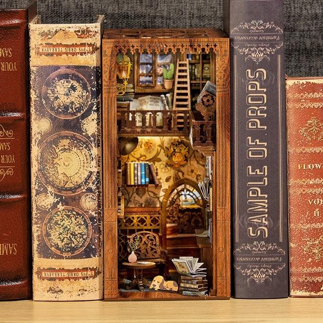 Eternal Bookstore DIY book nook kit - bookshelf insert diorama - miniature crafts