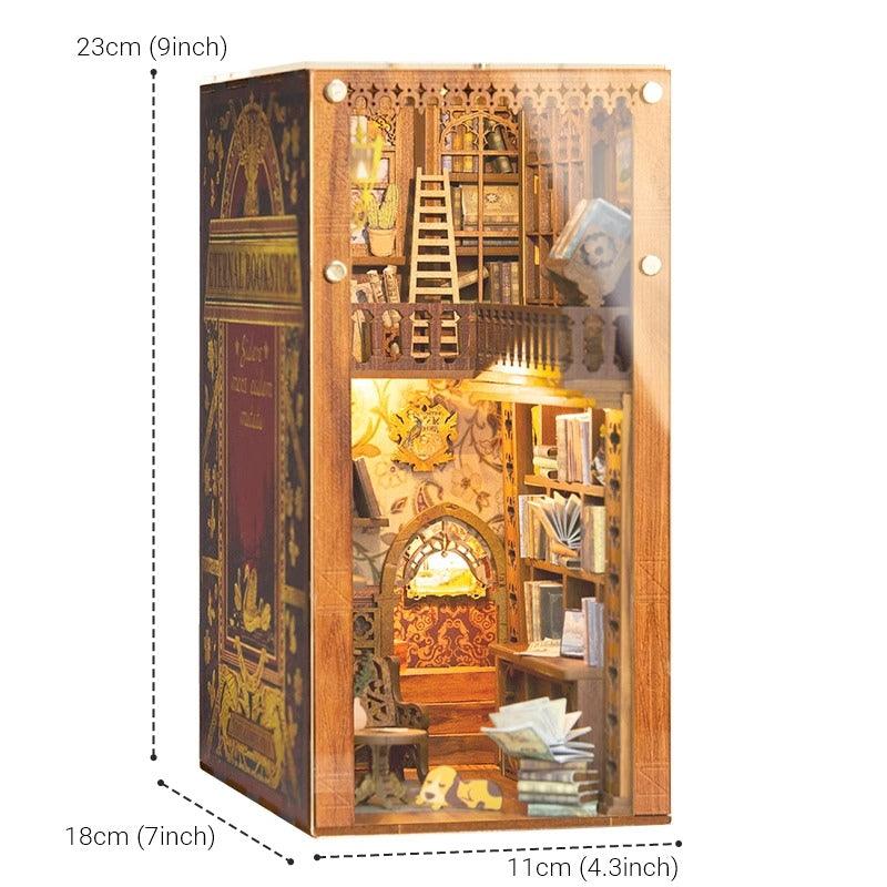 Eternal Bookstore DIY book nook kit - bookshelf insert diorama - miniature crafts - size